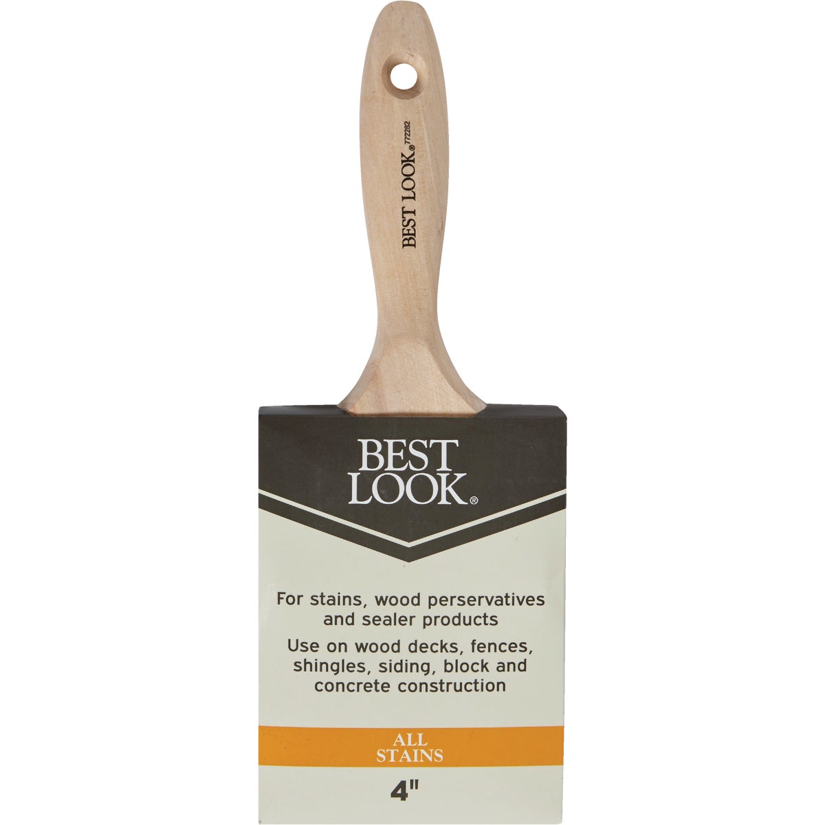 Best Look 4 In. Polyester Staining & Waterproofing Stain Brush