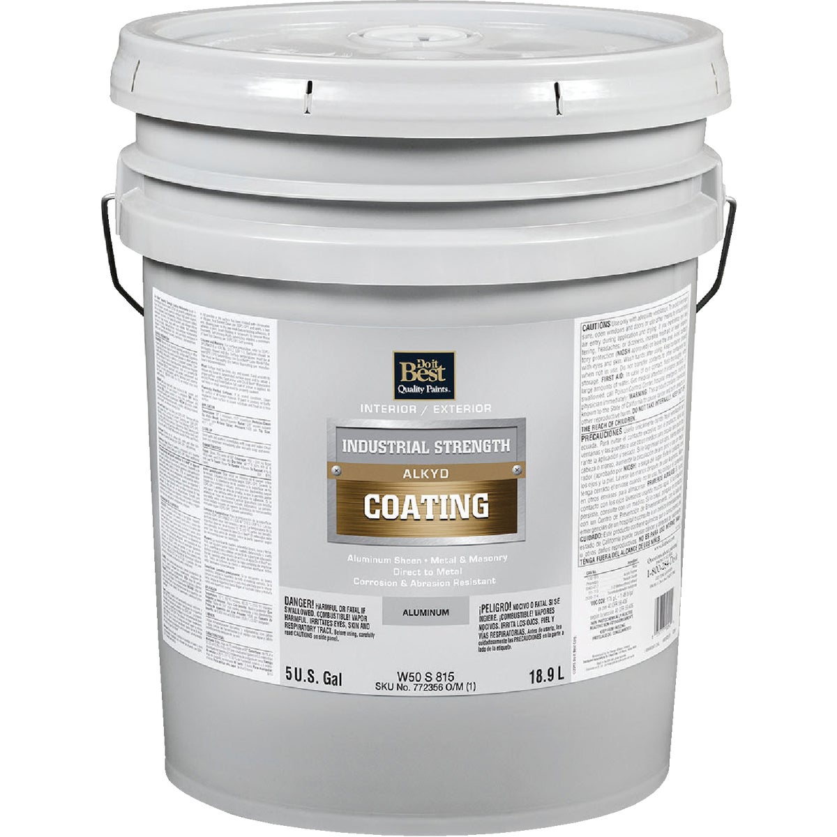 Do it Best Aluminum Alkyd Industrial Coating, 5 Gal.