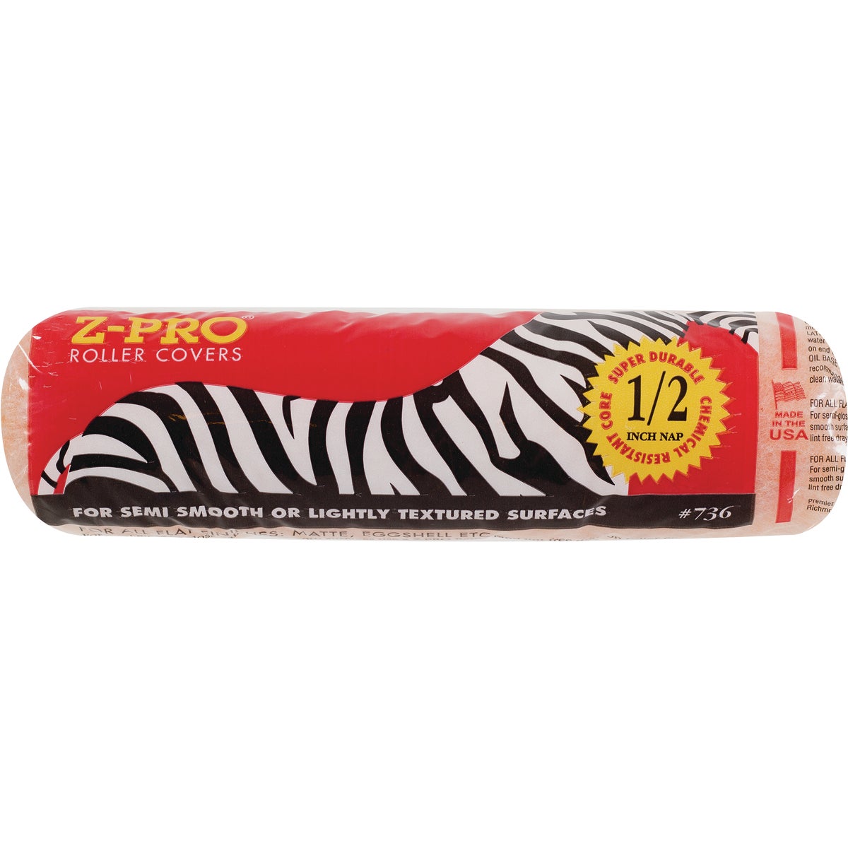 Premier Z-Pro Zebra 9 In. x 1/2 In. Knit Fabric Roller Cover