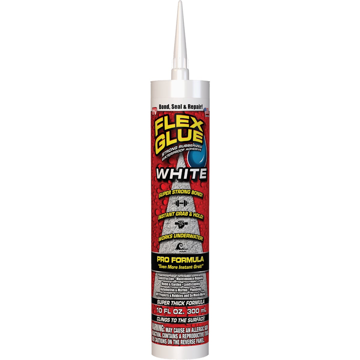 Flex Glue Pro Formula 10 Oz. White Multi-Purpose Adhesive