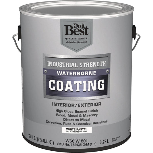 Do it Best Pastel Base Waterborne Industrial Enamel, White, 1 Gal.