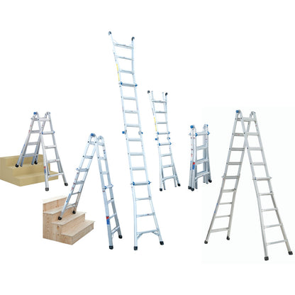 Werner 15 Ft. Aluminum Multi-Position Telescoping Ladder with 300 Lb. Load Capacity Type IA Ladder Rating