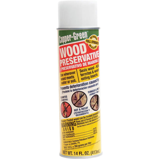 Copper-Green Exterior Wood Preservative, Green, 14 Oz.