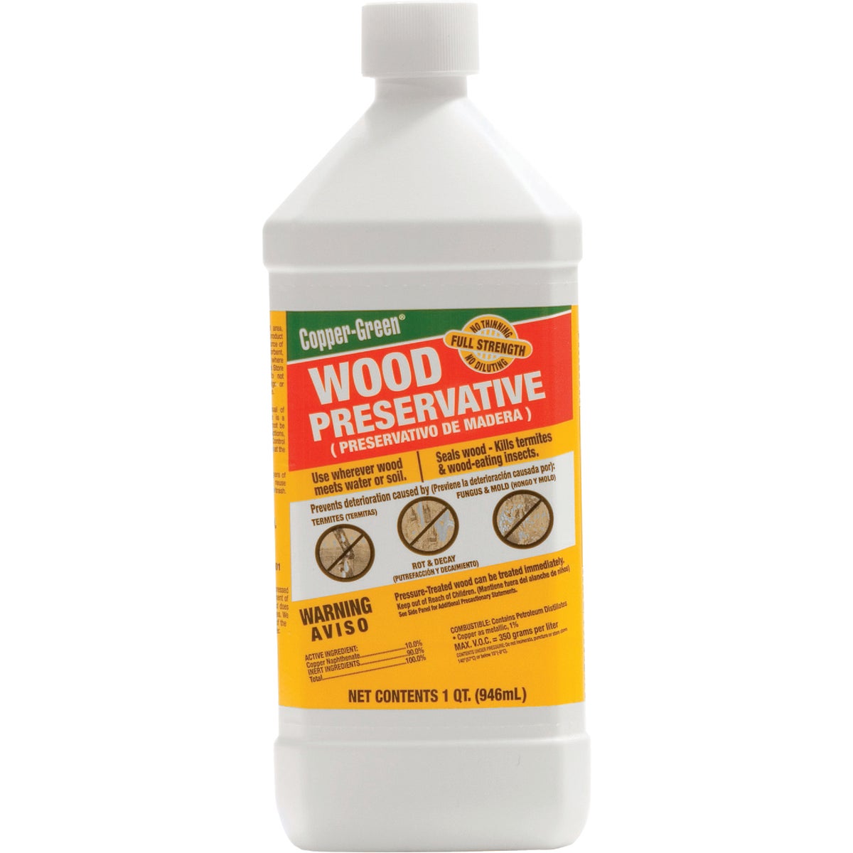 Copper-Green Exterior Wood Preservative, 1 Qt., Green