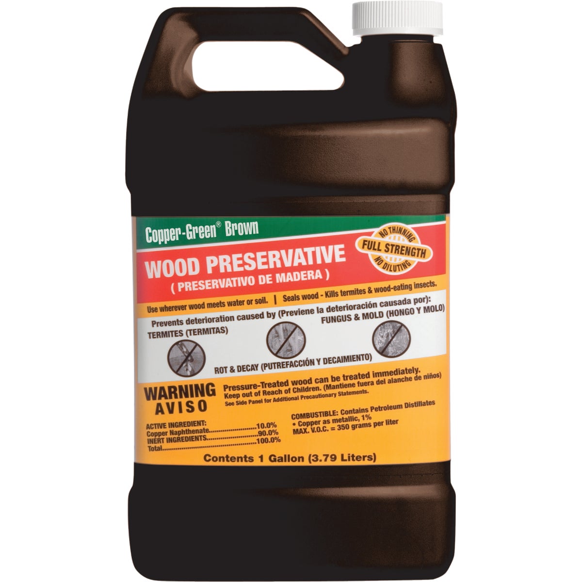 Copper-Green Exterior Wood Preservative, 1 Gal., Brown