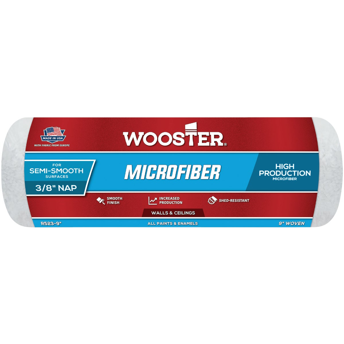 Wooster 9 In. x 3/8 In. Microfiber Roller Cover