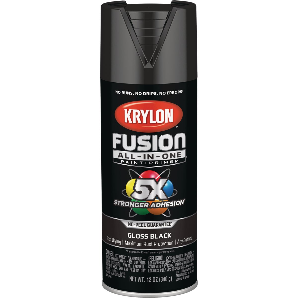 Krylon Fusion All-In-One Gloss Spray Paint & Primer, Black