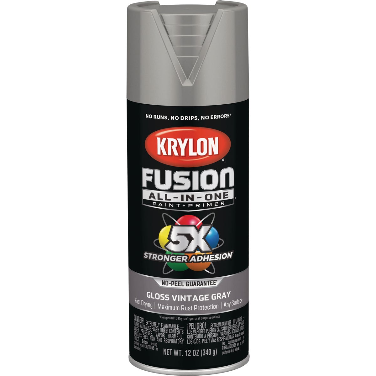 Krylon Fusion All-In-One Gloss Spray Paint & Primer, Vintage Gray