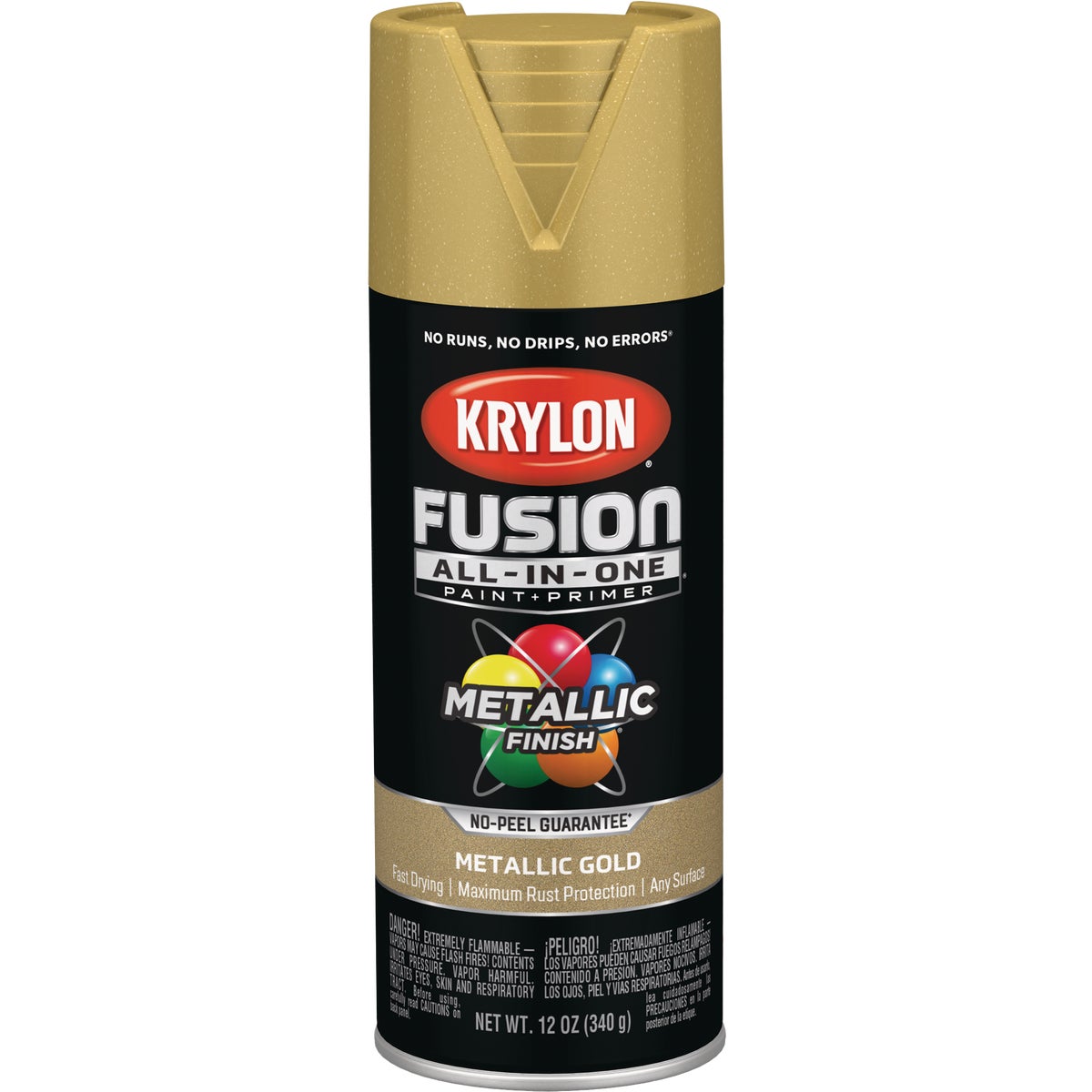 Krylon Fusion All-In-One Metallic Spray Paint & Primer, Gold