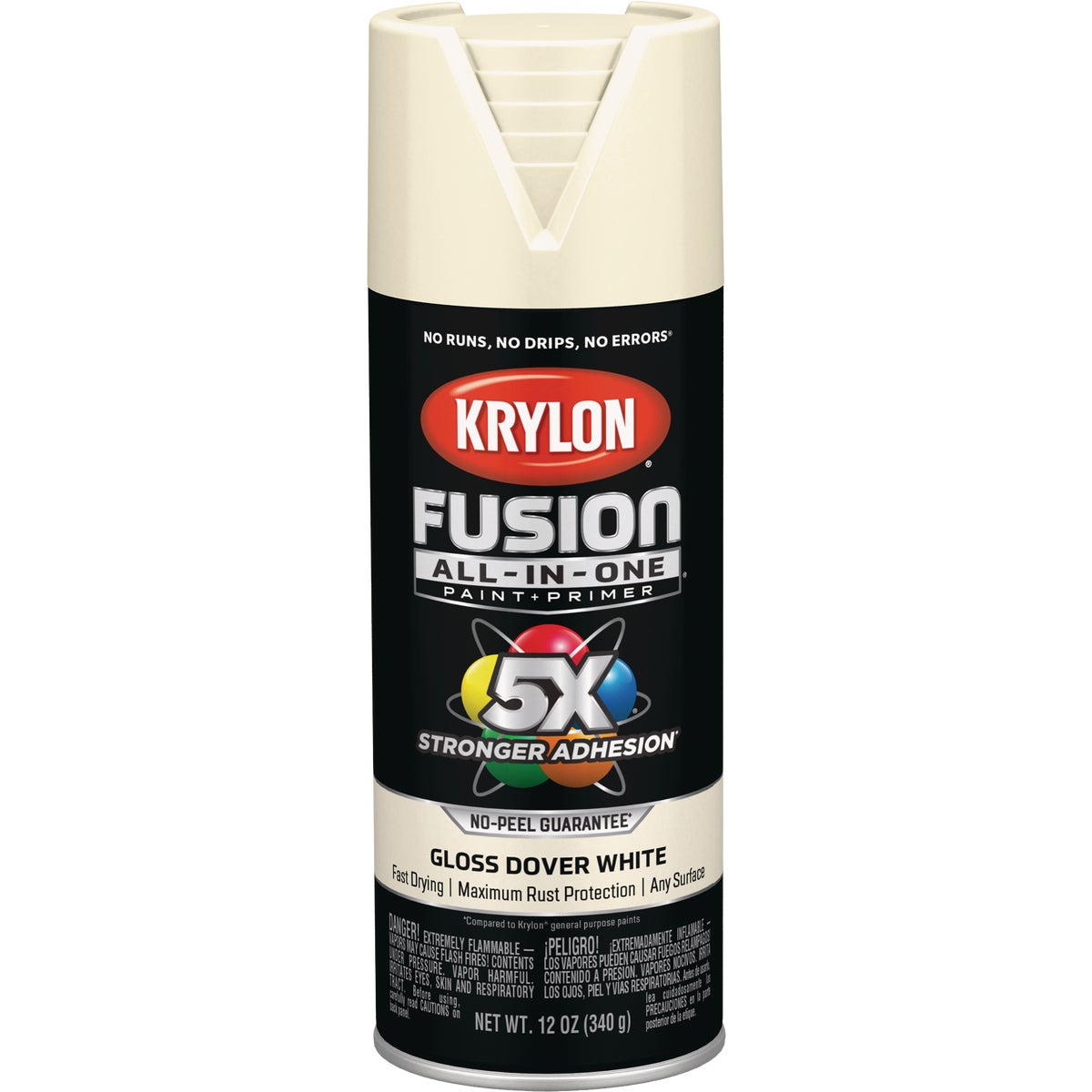 Krylon Fusion All-In-One Gloss Spray Paint & Primer, Dover White