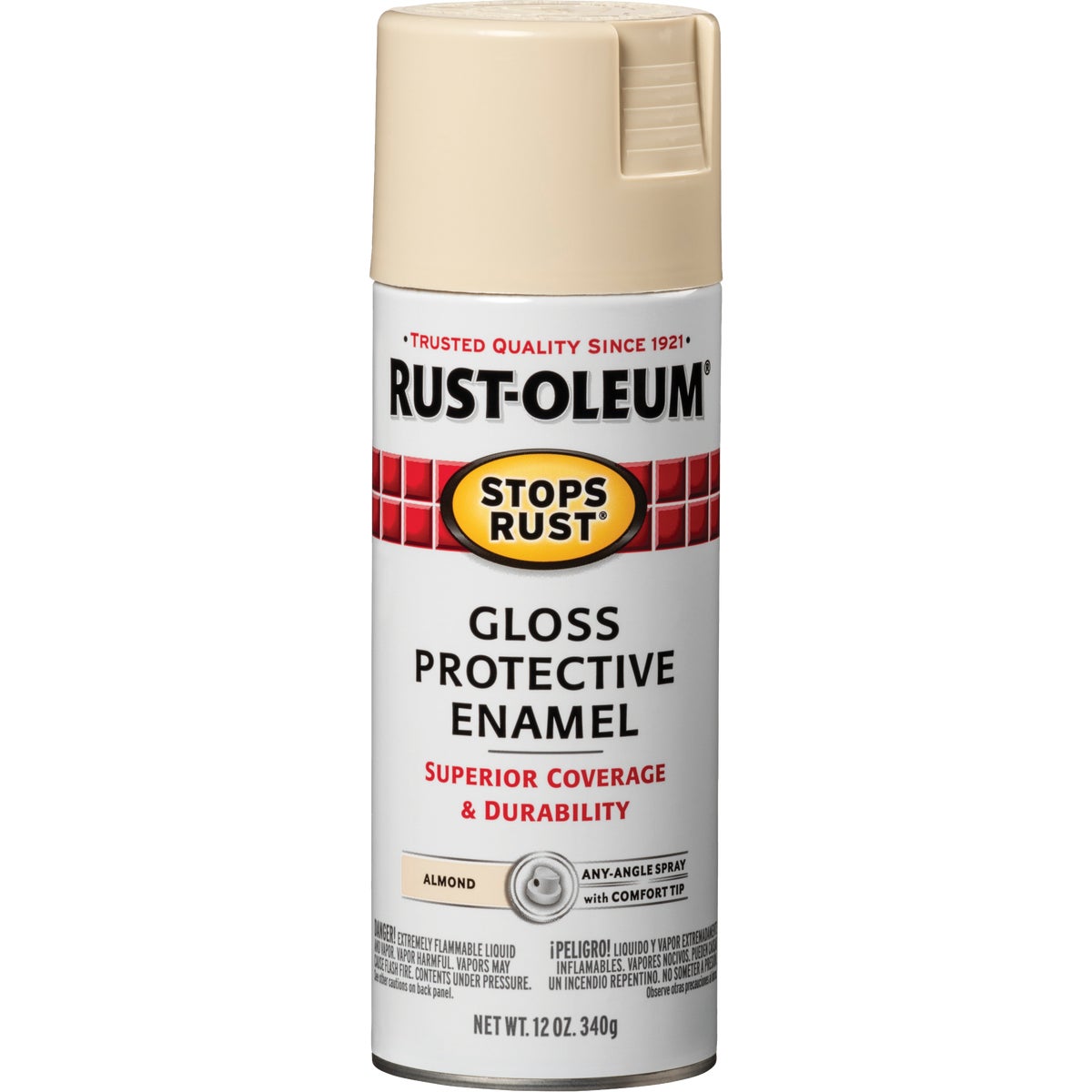 Rust-Oleum Stops Rust Almond Gloss 12 Oz. Anti-Rust Spray Paint