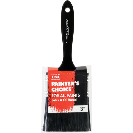 Wooster Painter's Choice 3 In. Polyester Bristle Flat Paint Brush