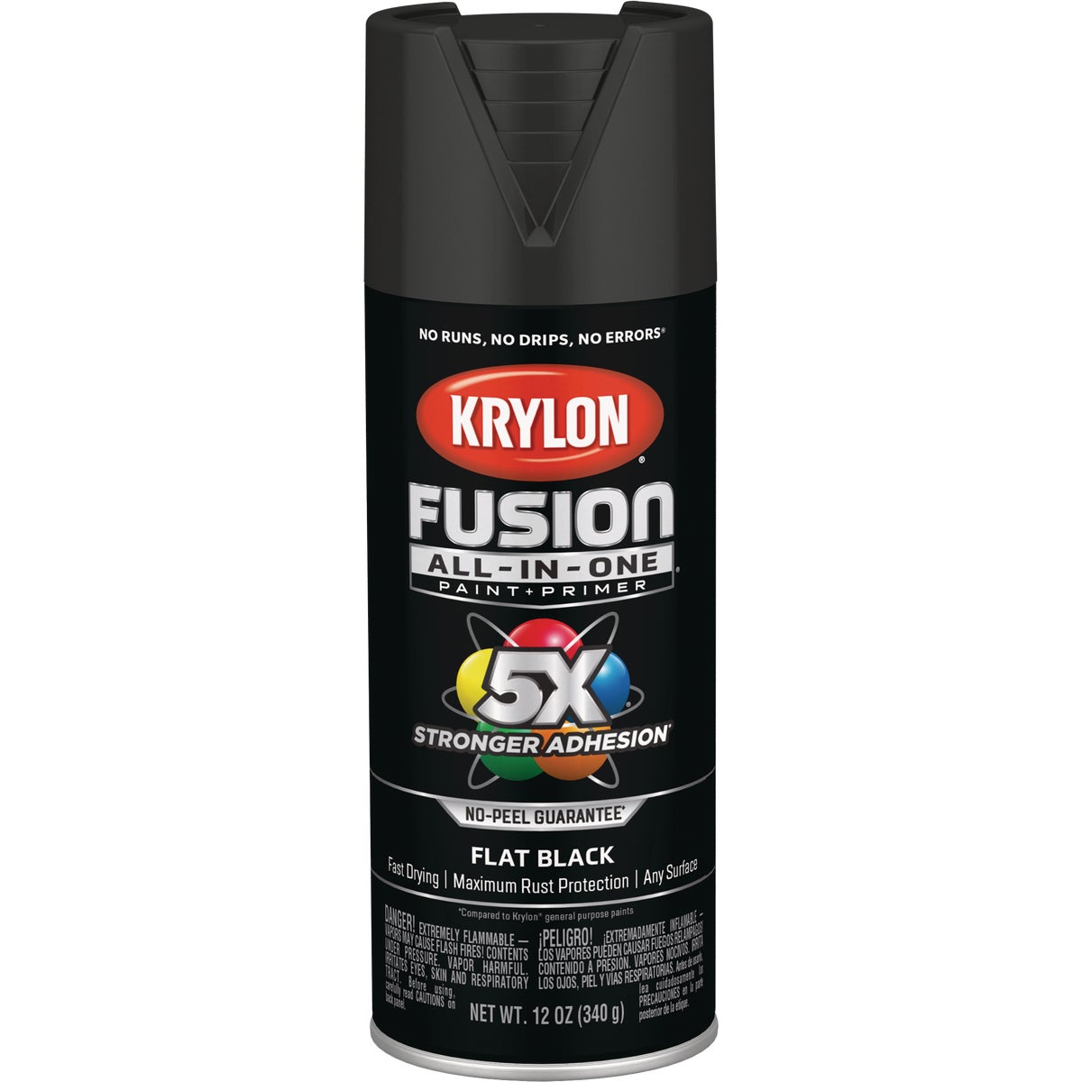 Krylon Fusion All-In-One Flat Spray Paint & Primer, Black