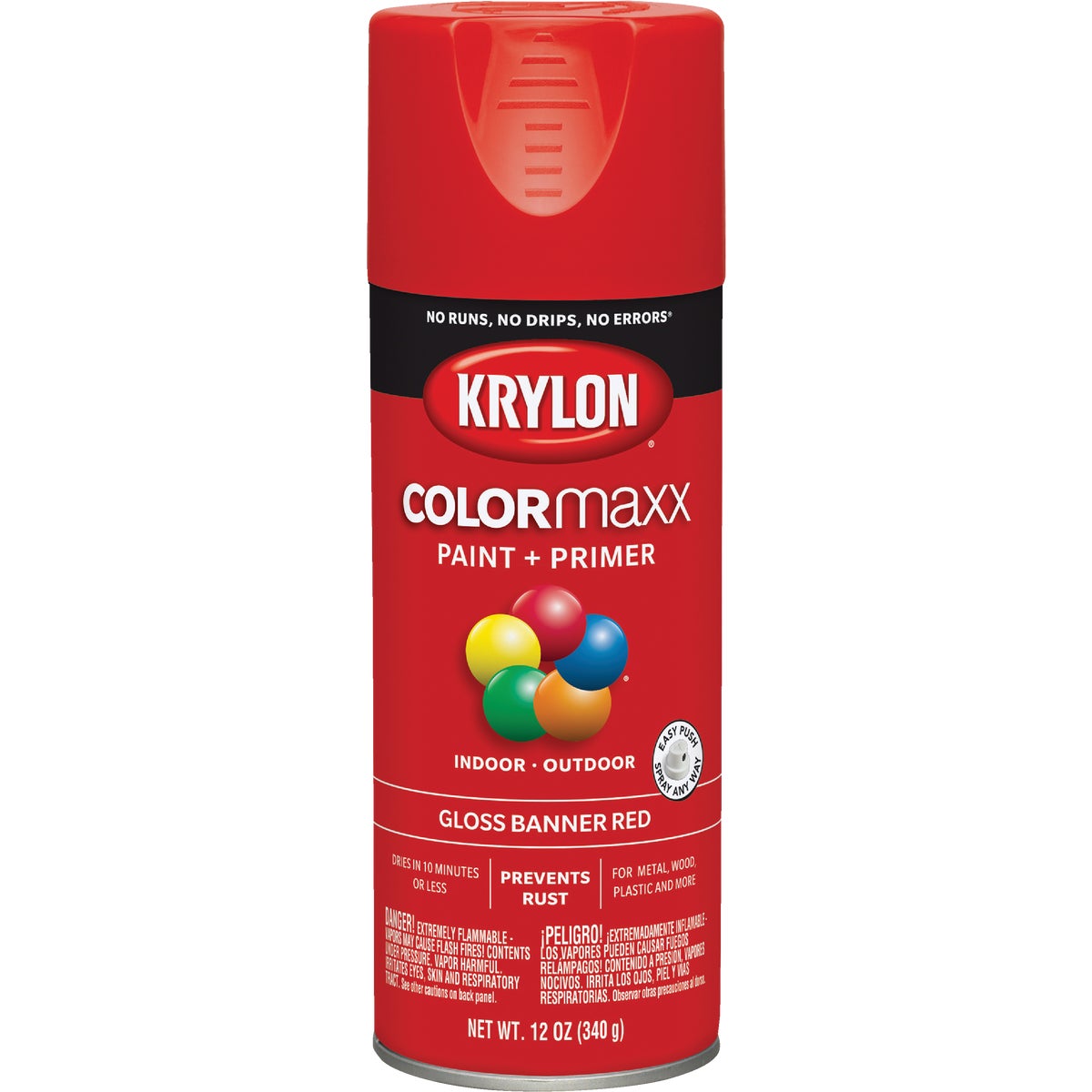 Krylon ColorMaxx 12 Oz. Gloss Spray Paint, Banner Red