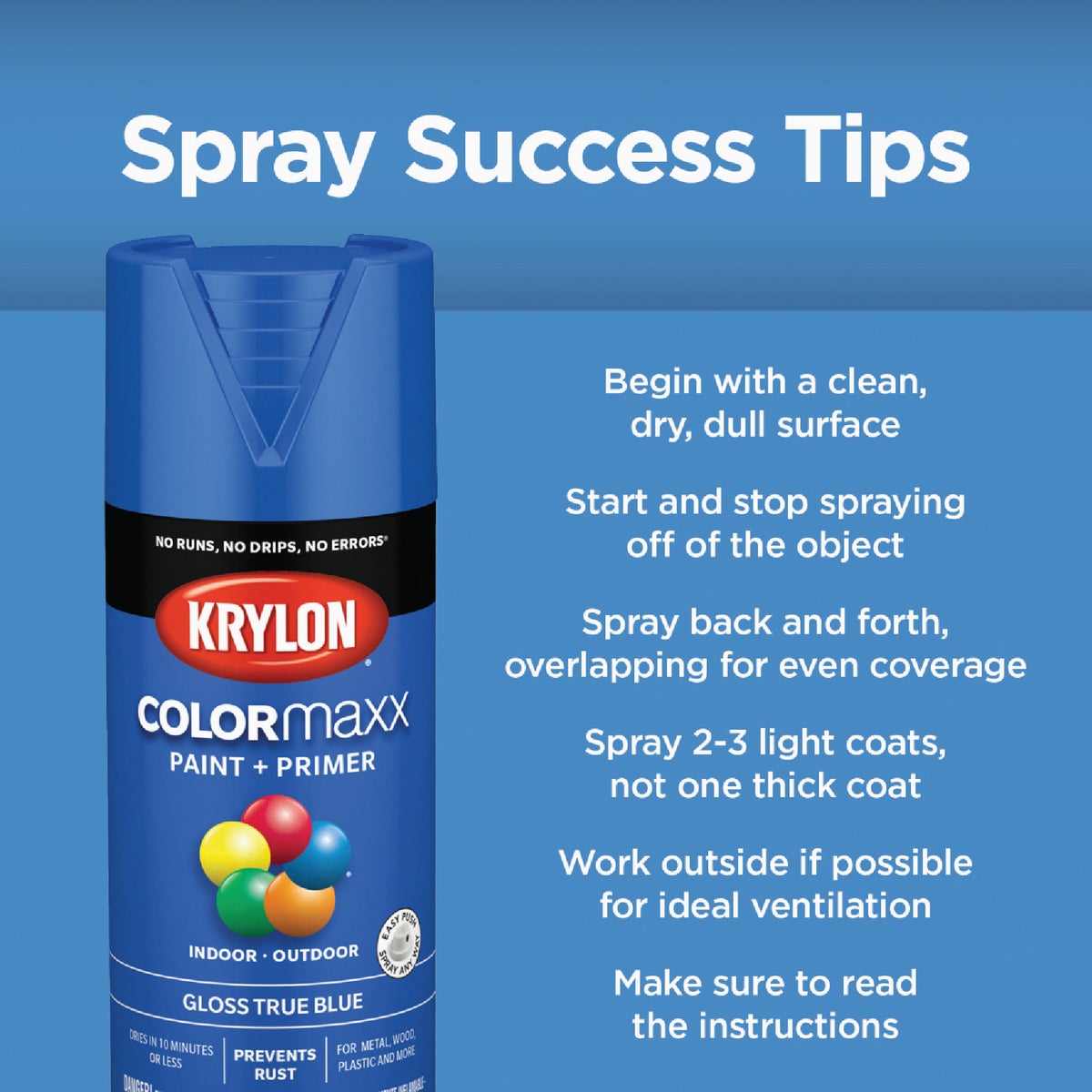 Krylon Colormaxx Matte Spray Paint & Primer, Sweet Peach