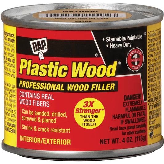 DAP Plastic Wood 4 Oz. White Solvent Professional Wood Filler