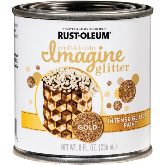 Rust-Oleum Imagine Craft & Hobby 8 Oz. Intense Gold Glitter Paint