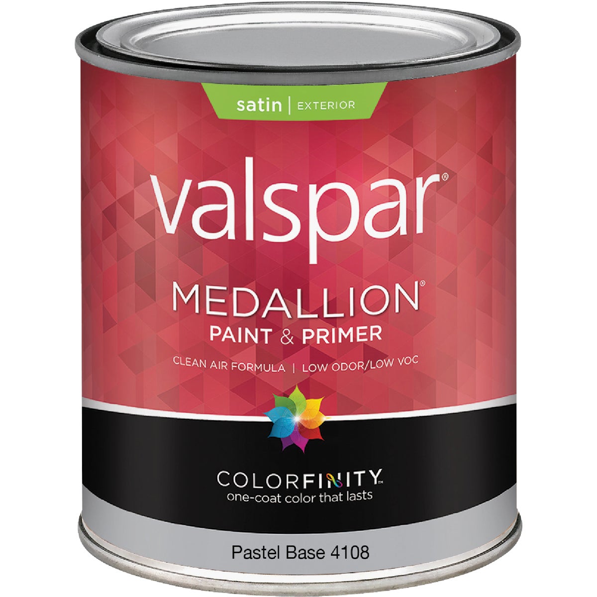 Valspar Medallion 100% Acrylic Paint & Primer Satin Exterior House Paint, Pastel Base, 1 Qt.