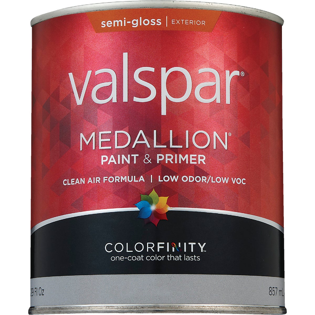 Valspar Medallion 100% Acrylic Paint & Primer Semi-Gloss Exterior House Paint, Pastel Base, 1 Qt.