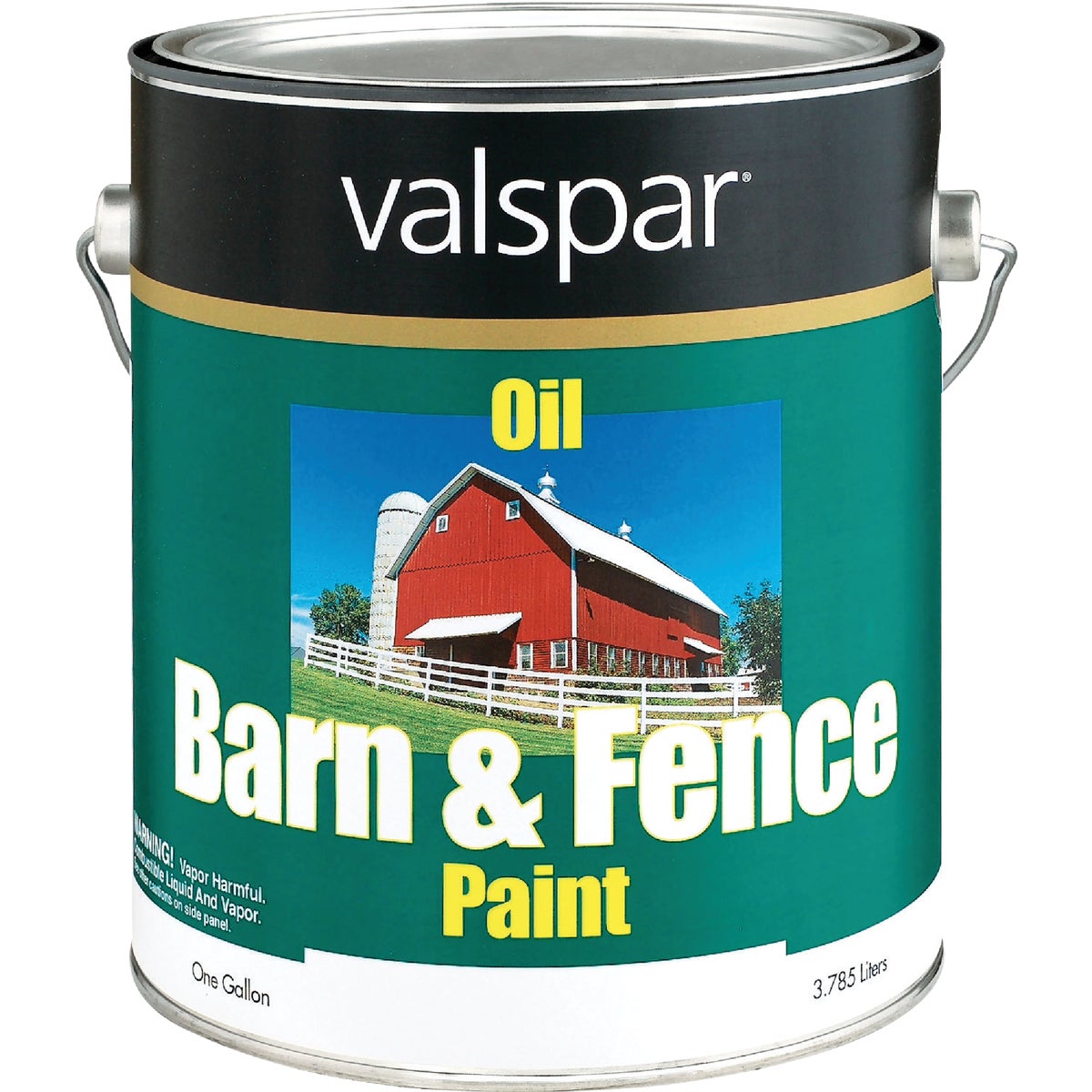 Valspar Oil Paint & Primer In One Low Sheen Barn & Fence Paint, White, 1 Gal.