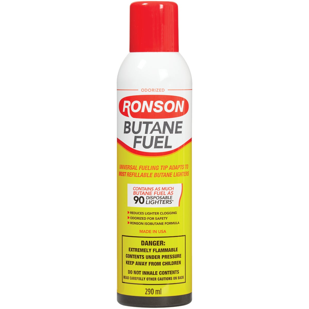 Ronson 290 ml Odorized Butane Lighter Fuel