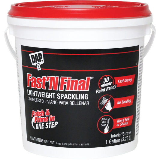 DAP Fast 'N Final 1 Gal. Lightweight Latex Patch & Prime Spackling