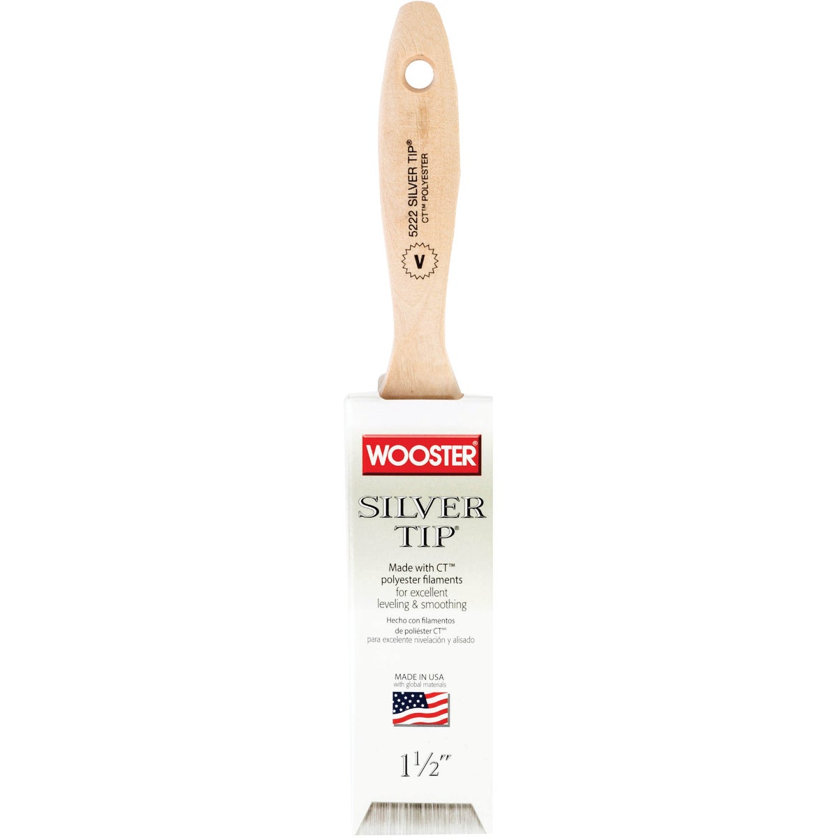 Wooster SILVER TIP 1-1/2 In. Flat Sash Varnish And Paint Brush