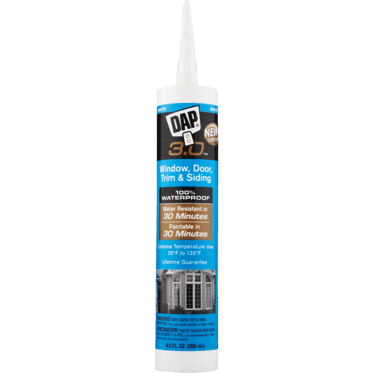 Dap 3.0 9 Oz. White Window, Door, Trim, & Siding All Purpose Siliconized Acrylic Latex Caulk