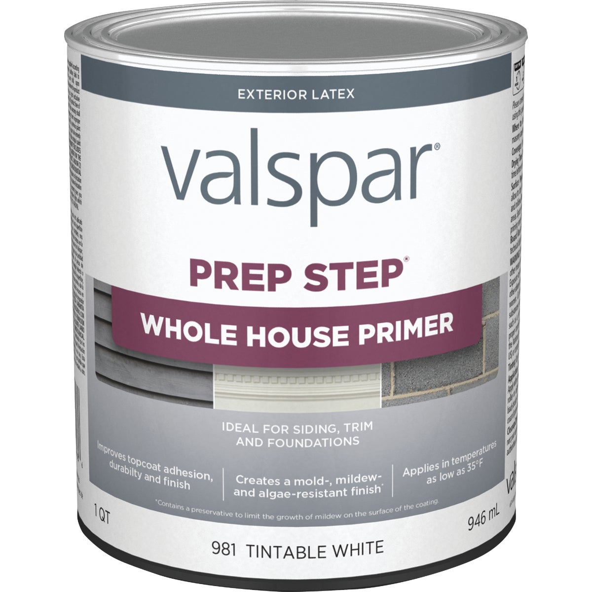 Valspar Prep-Step White Exterior Primer, 1 Qt.