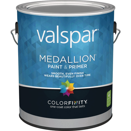 Valspar Medallion 100% Acrylic Paint & Primer Flat Interior Wall Paint, White, 1 Gal.