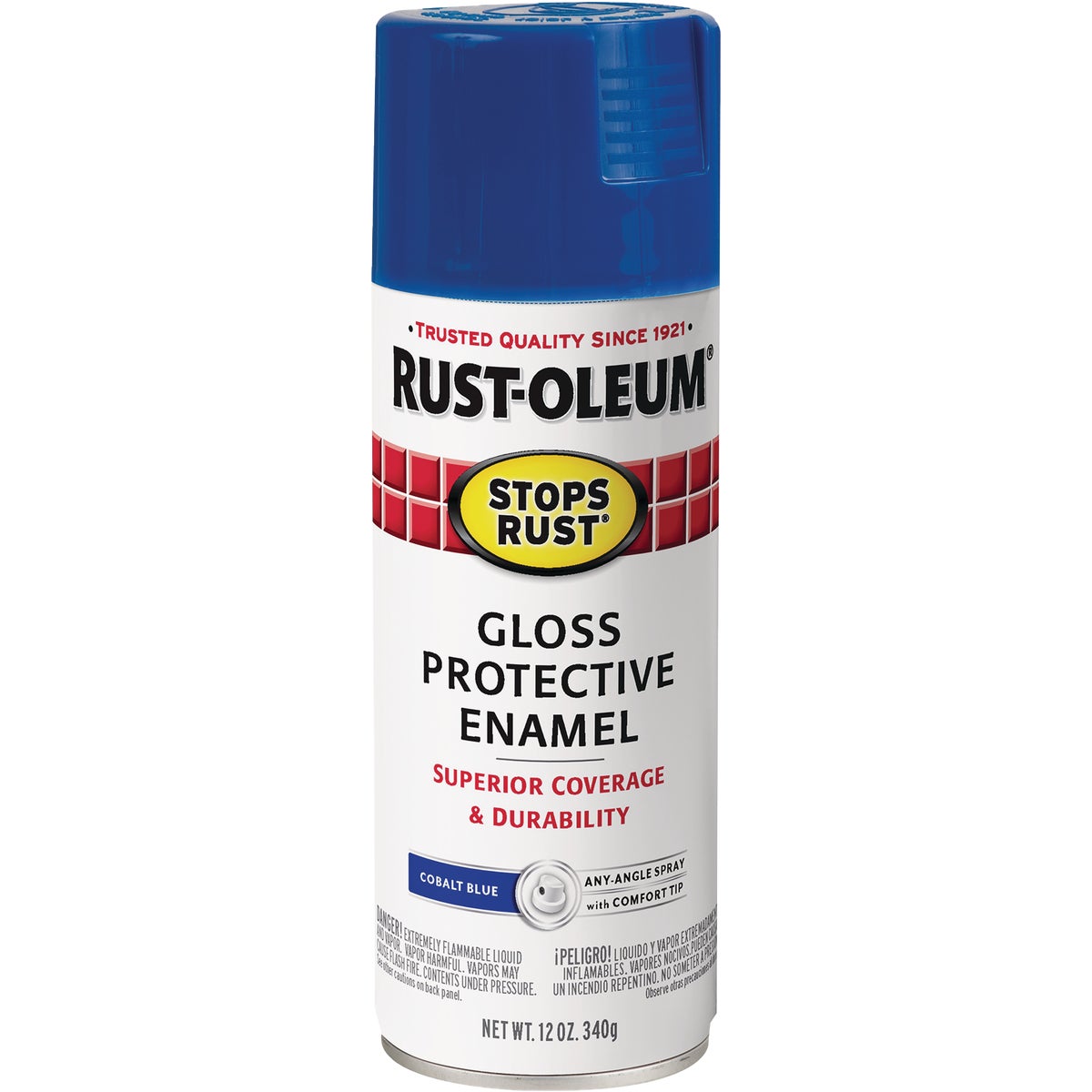 Rust-Oleum Stops Rust 12 Oz. Gloss Cobalt Spray Paint Protective Enamel