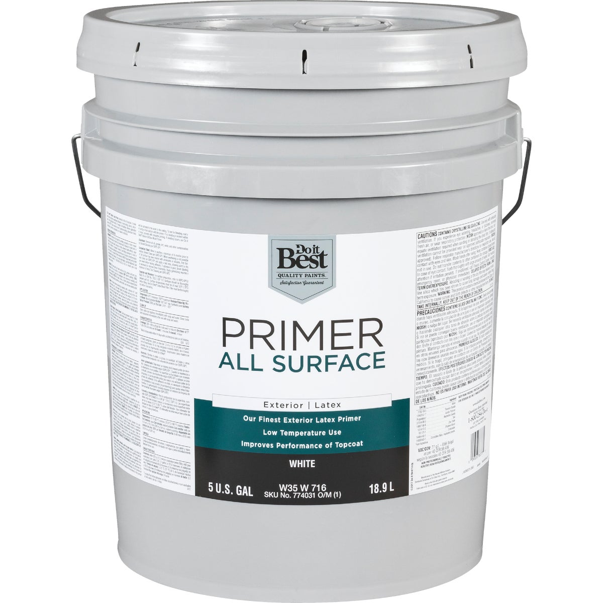 Do it Best White Exterior Primer, 5 Gal.