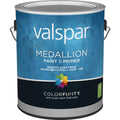 Valspar Medallion 100% Acrylic Paint & Primer Semi-Gloss Interior Wall Paint, White, 1 Gal.