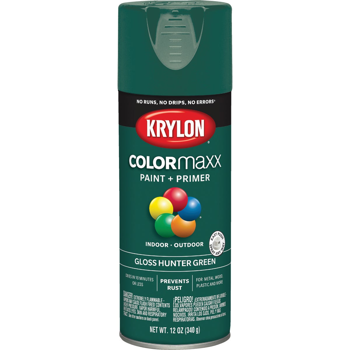 Krylon ColorMaxx 12 Oz. Gloss Spray Paint, Hunter Green