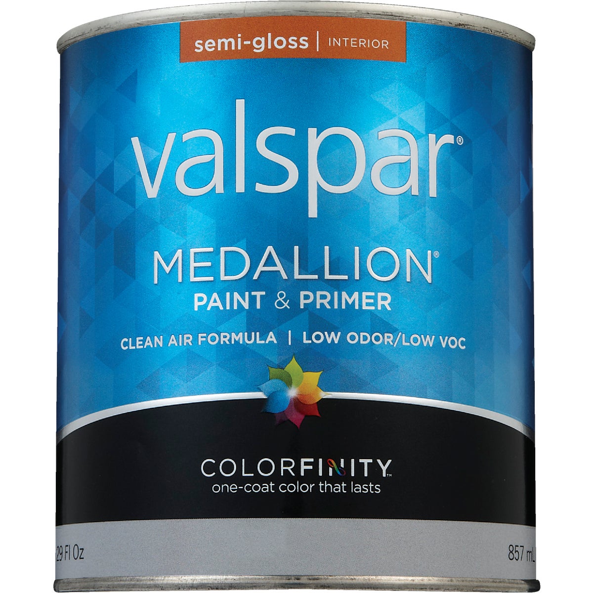 Valspar Medallion 100% Acrylic Paint & Primer Semi-Gloss Interior Wall Paint, Tint Base, 1 Qt.