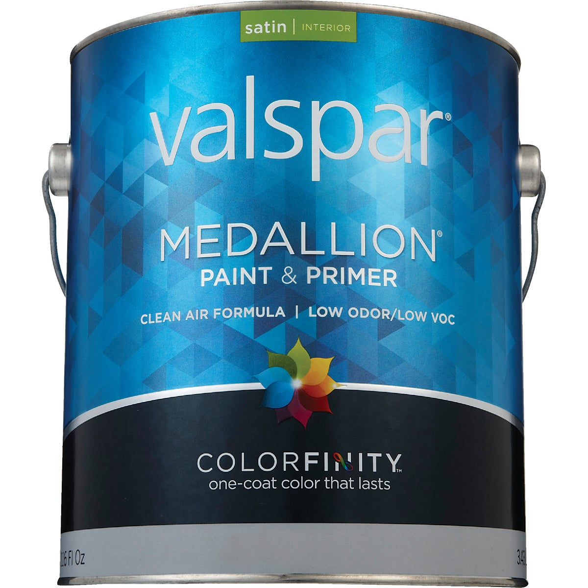 Valspar Medallion 100% Acrylic Paint & Primer Satin Interior Wall Paint, White, 1 Gal.