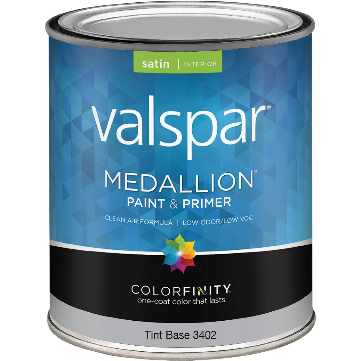 Valspar Medallion 100% Acrylic Paint & Primer Satin Interior Wall Paint, Tint Base, 1 Qt.