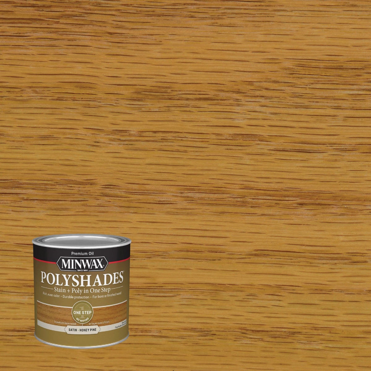 Minwax Polyshades 1/2 Pt. Satin Stain & Finish Polyurethane In 1-Step, Honey Pine