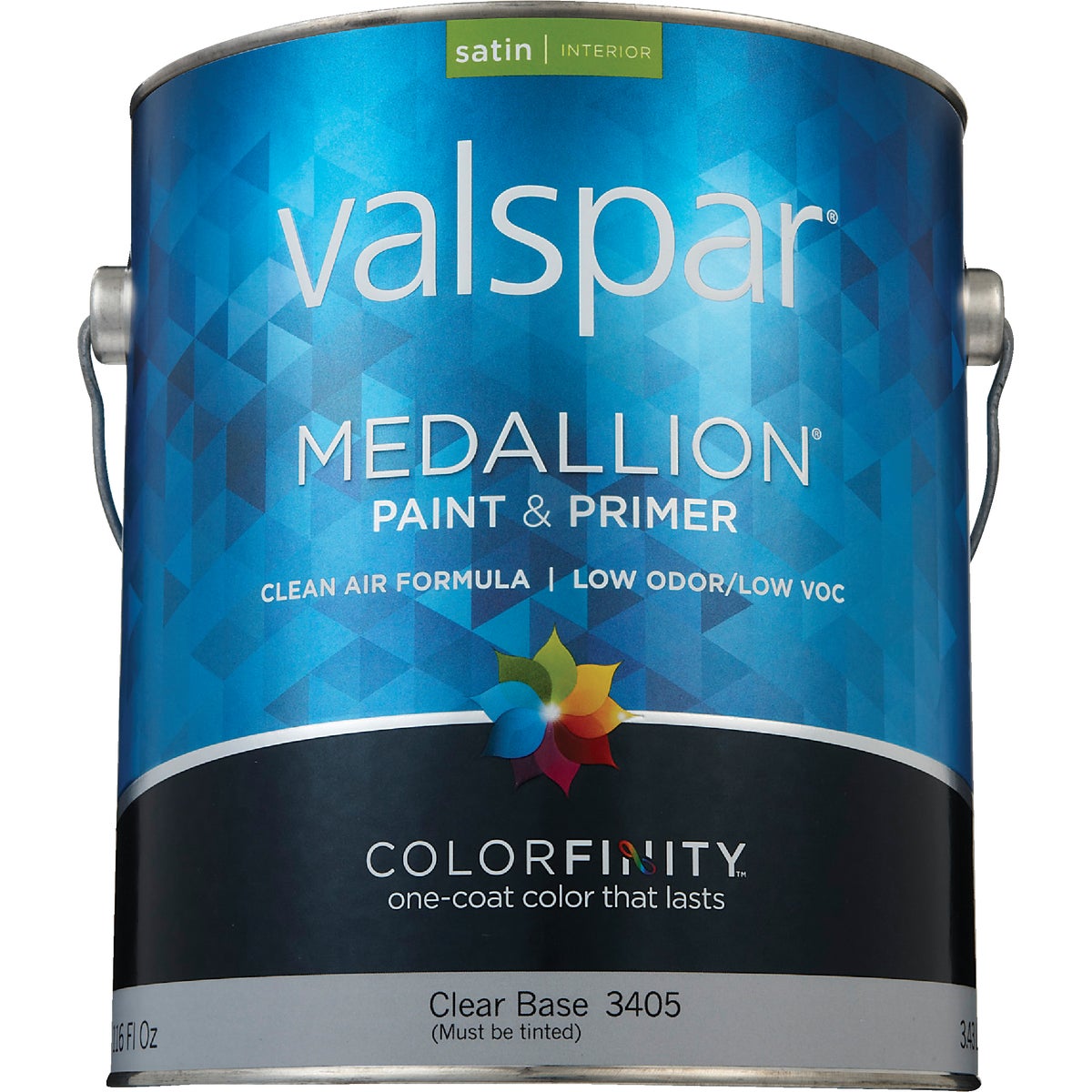 Valspar Medallion 100% Acrylic Paint & Primer Satin Interior Wall Paint, Clear Base, 1 Gal.