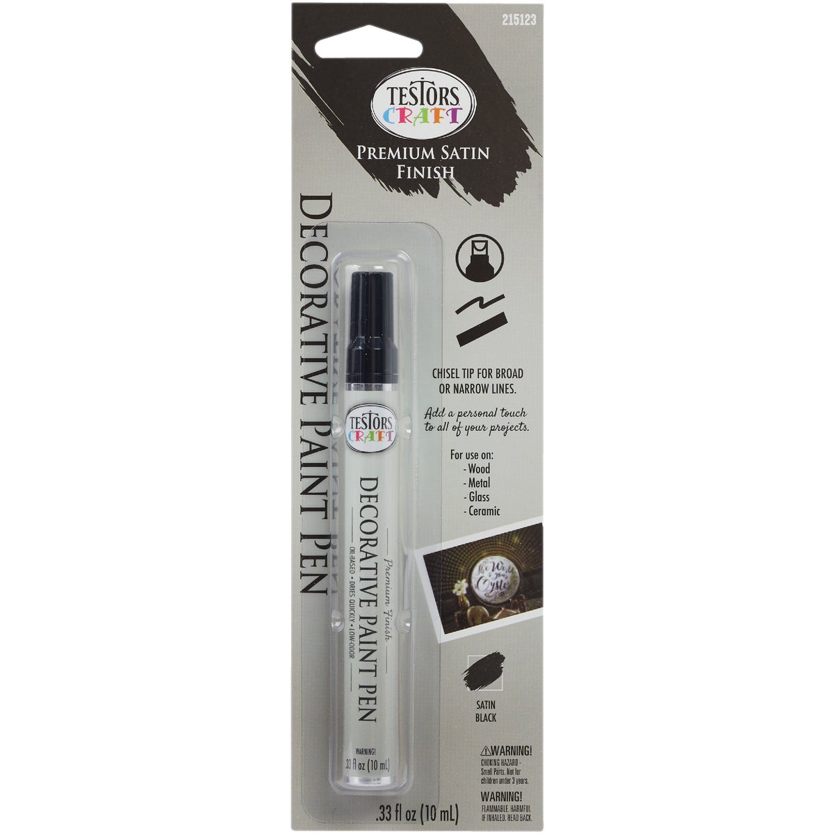 Testors Craft Satin Black Decorative Paint Pen