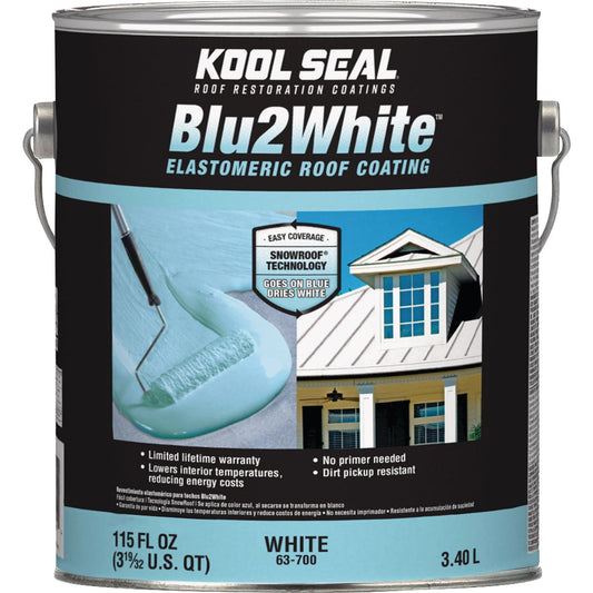 Kool Seal Blu2White 1 Gal. Acrylic Elastomeric Roof Coating