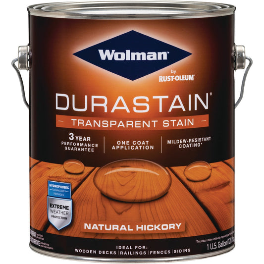 Wolman RainCoat One Coat Transparent Exterior Stain, Natural Hickory, 1 Gal.