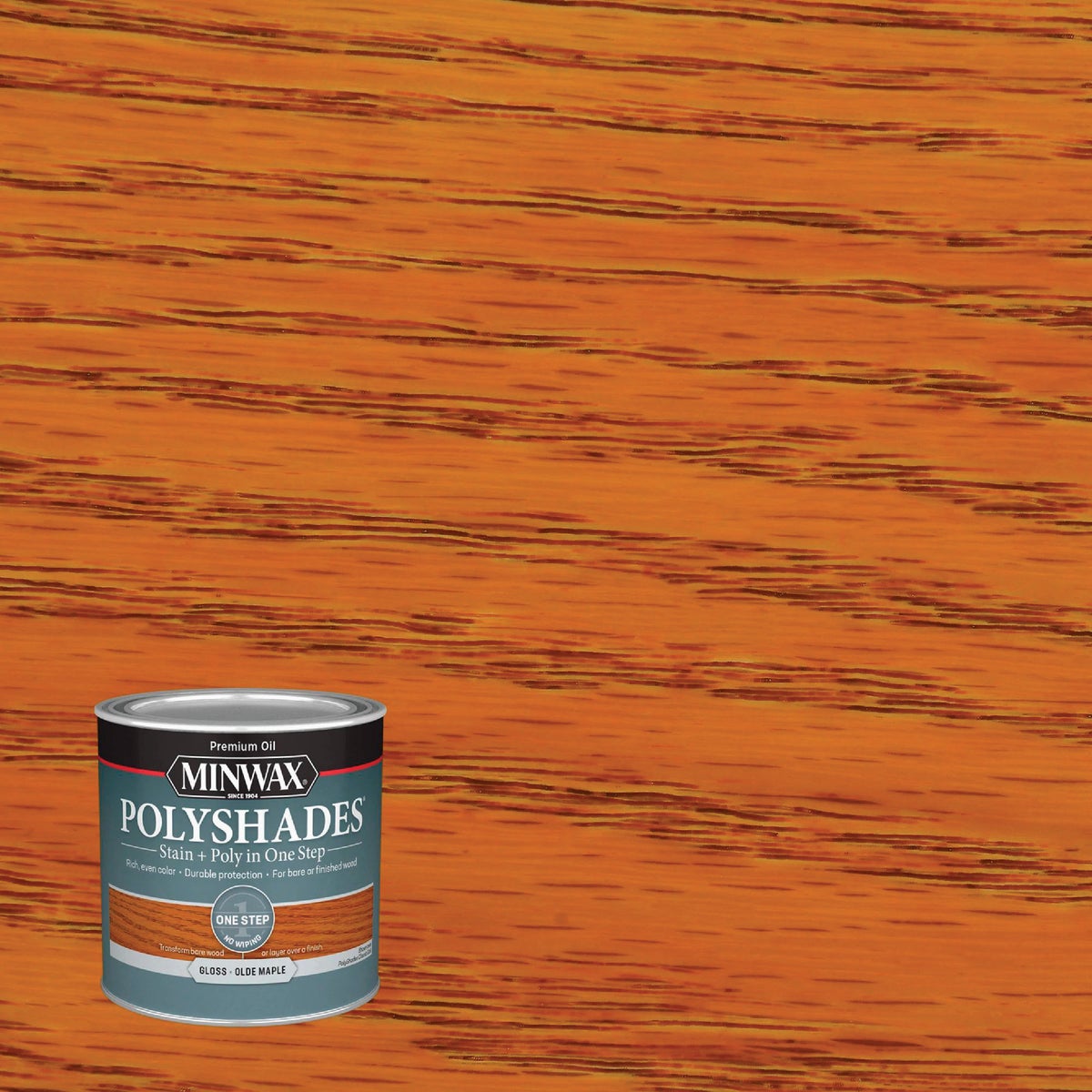 Minwax Polyshades 1/2 Pt. Gloss Stain & Finish Polyurethane In 1-Step, Olde Maple