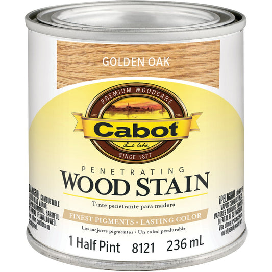 Cabot Penetrating Wood Stain, Golden Oak, 1/2 Pt.