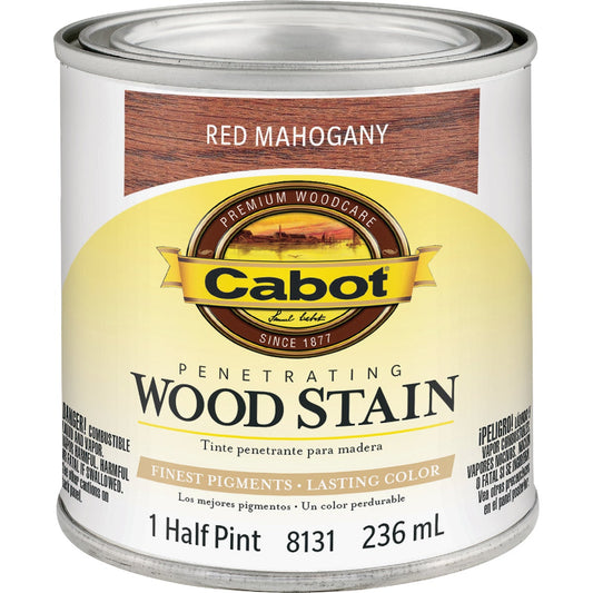 Cabot Penetrating Wood Stain, Red Mahogany, 1/2 Pt.