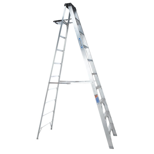 Werner 10 Ft. Aluminum Step Ladder with 300 Lb. Load Capacity Type IA Ladder Rating