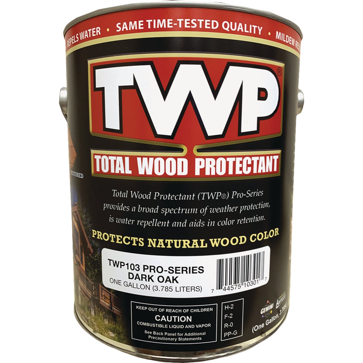 TWP100 Pro Series Semi-Transparent Wood Protectant Deck Stain, Dark Oak, 1 Gal.