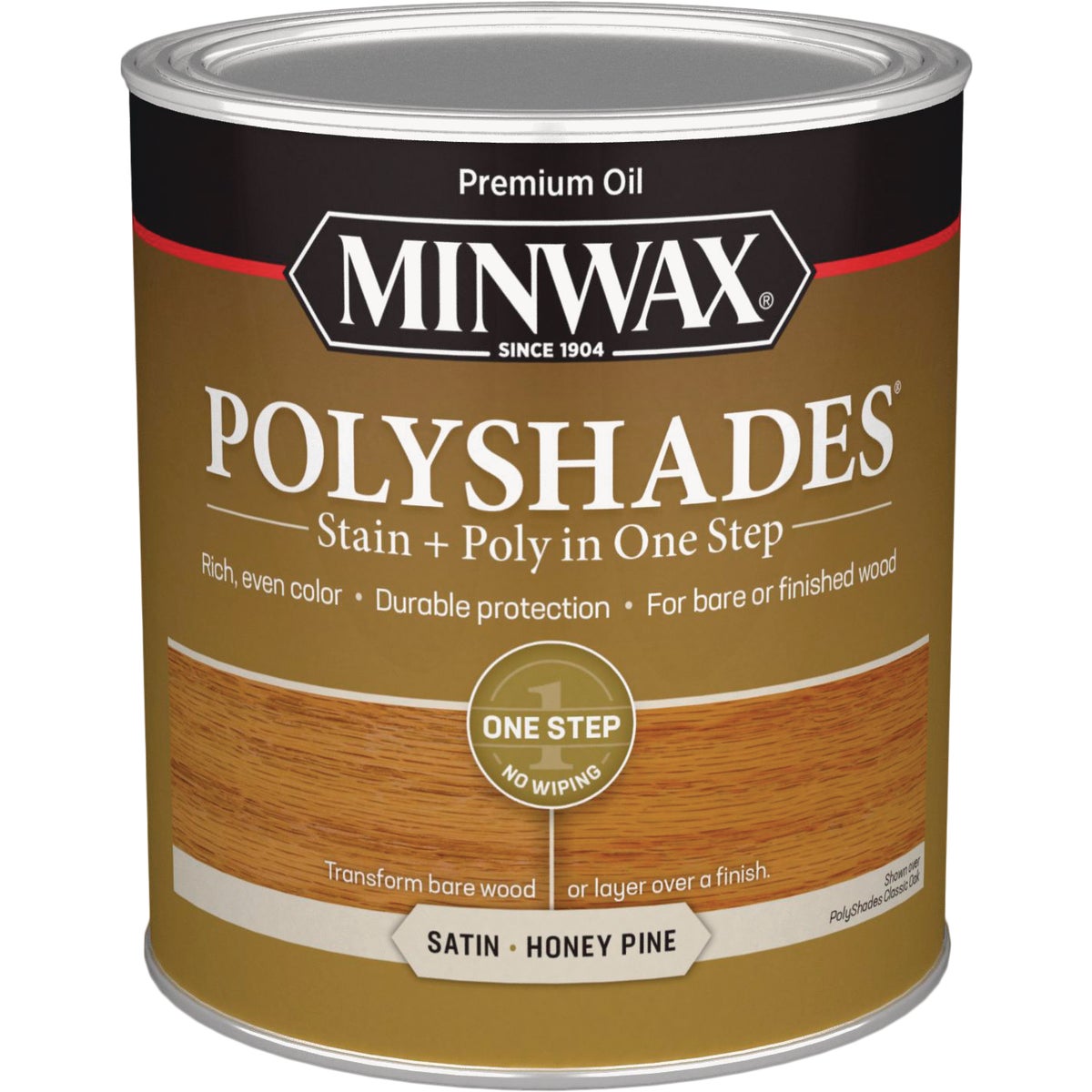 Minwax Polyshades 1 Qt. Satin Stain & Finish Polyurethane In 1-Step, Honey Pine