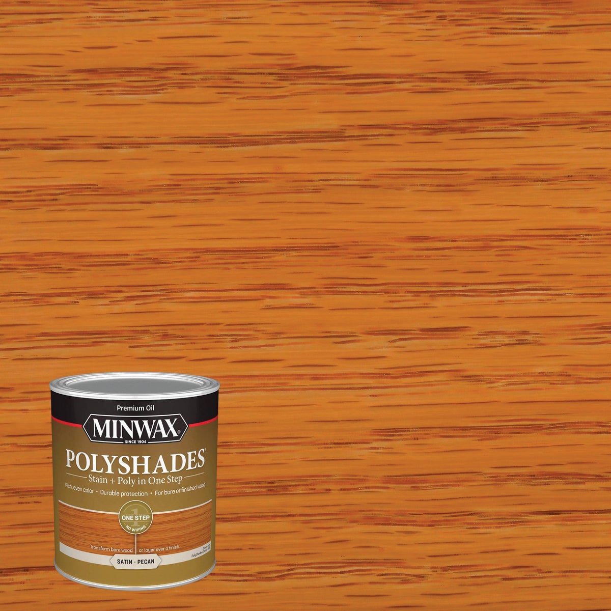 Minwax Polyshades 1 Qt. Satin Stain & Finish Polyurethane In 1-Step, Pecan