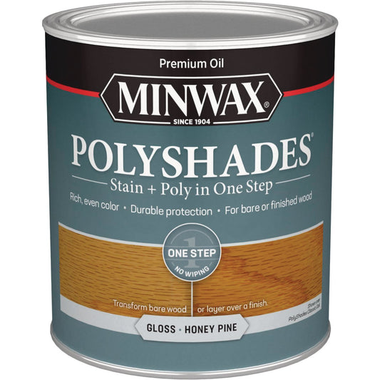 Minwax Polyshades 1 Qt. Gloss Stain & Finish Polyurethane In 1-Step, Honey Pine